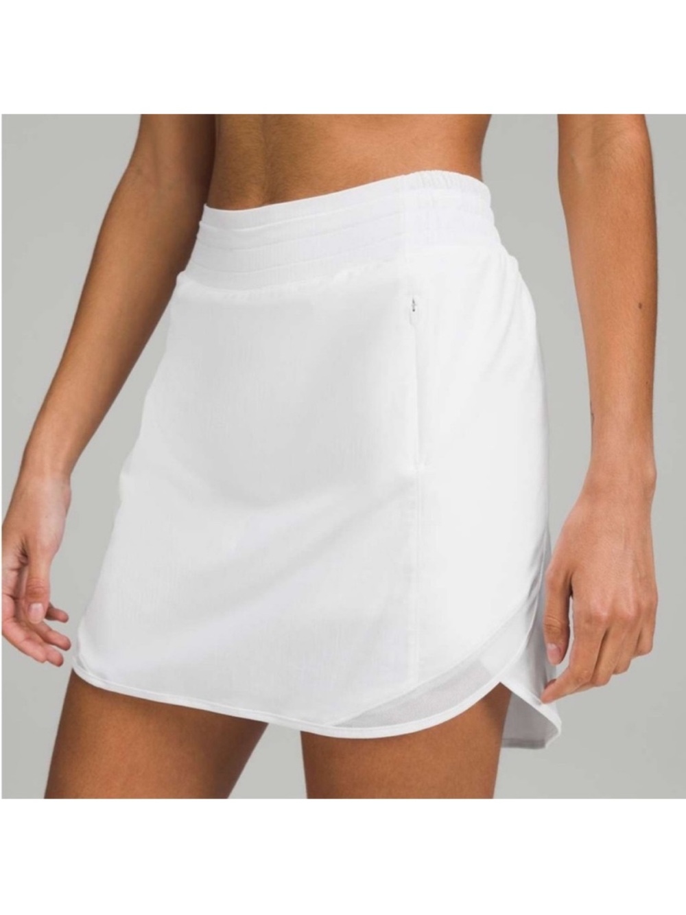 Lululemon Hotty Hot HR High-Rise Athletic Skirt Skort *Long White Size 2